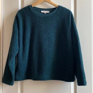 Loft crew sweater size Large green